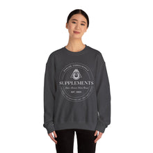 Load image into Gallery viewer, Evolve Consciously Supplements Crewneck Sweatshirt — Vintage Apothecary Wellness Shirt