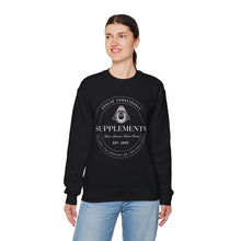 Load image into Gallery viewer, Evolve Consciously Supplements Crewneck Sweatshirt — Vintage Apothecary Wellness Shirt