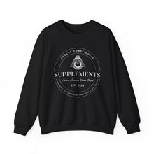 Load image into Gallery viewer, Evolve Consciously Supplements Crewneck Sweatshirt — Vintage Apothecary Wellness Shirt
