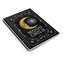 Load image into Gallery viewer, MOON CHILD Spiral Notebook - Ruled Line
