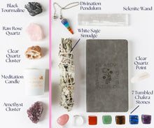 Load image into Gallery viewer, Crystals and Stones - 17Pc Chakra Stones, Gemstones and Crystals. Meditation Accessories, Healing Stones. Real Crystals, Chakra Crystals Kit, Raw Crystals. Witchcraft Kit Crystal Décor
