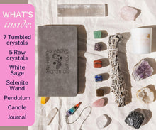Load image into Gallery viewer, Crystals and Stones - 17Pc Chakra Stones, Gemstones and Crystals. Meditation Accessories, Healing Stones. Real Crystals, Chakra Crystals Kit, Raw Crystals. Witchcraft Kit Crystal Décor
