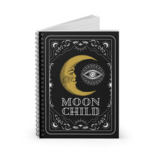 Load image into Gallery viewer, MOON CHILD Spiral Notebook - Ruled Line
