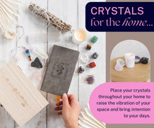 Load image into Gallery viewer, Crystals and Stones - 17Pc Chakra Stones, Gemstones and Crystals. Meditation Accessories, Healing Stones. Real Crystals, Chakra Crystals Kit, Raw Crystals. Witchcraft Kit Crystal Décor
